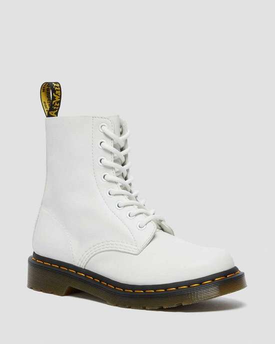 Botas Blancas Dr. Martens 1460 Pascal Virginia Mujer Blancos MX-47589